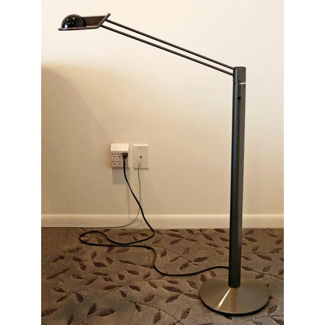 For your consideration is an outstanding, adjustable, reading floor lamp, made of painted metal and chrome, by Metalarte...