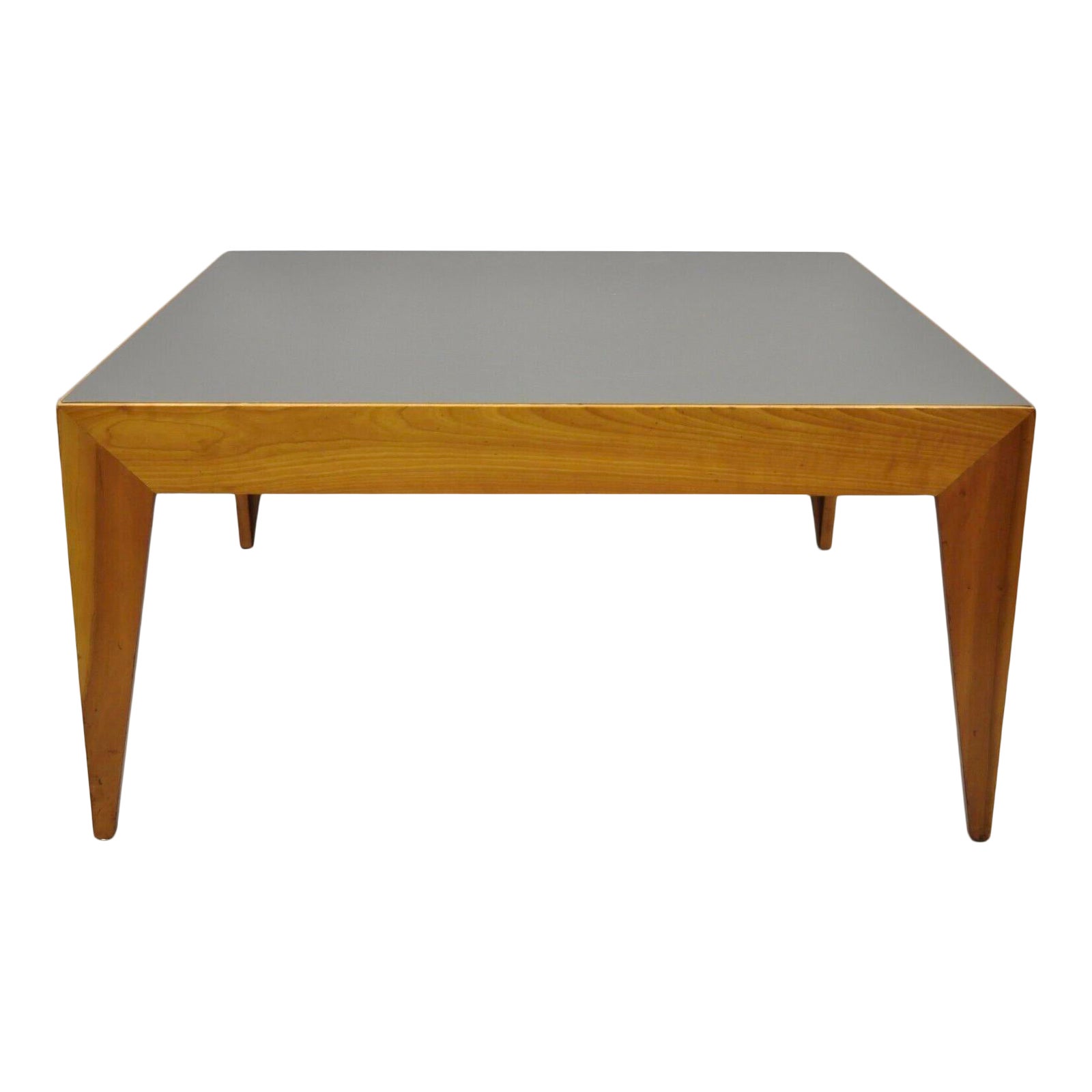 Late 20th Century Italian Style Modern Cherry Square Coffee Table
