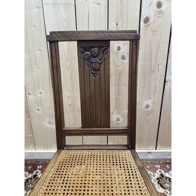 Wood Art Deco Caned Chairs, Set of 4 For Sale - Image 7 of 12