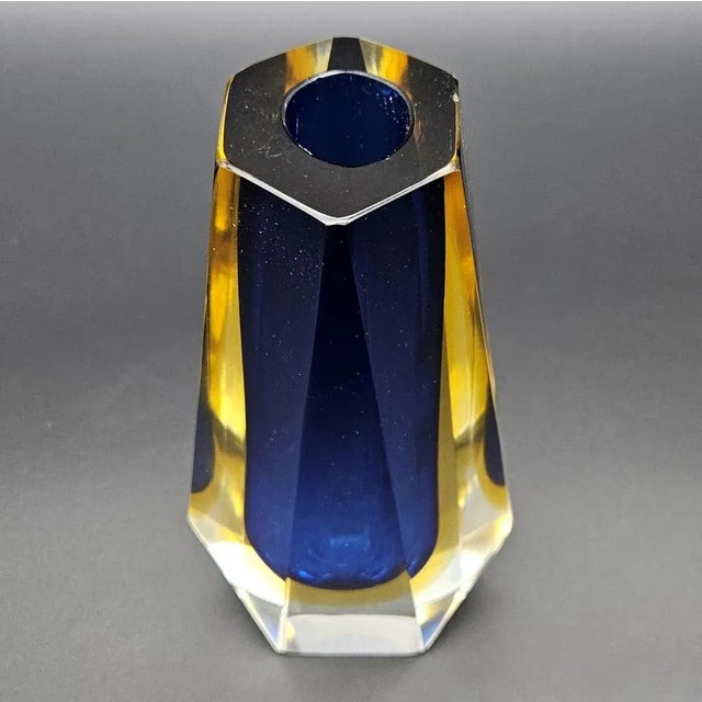 Sommerso Murano Glass Vase by Flavio Poli for Seguso, 1950s, in Very Good conditions. Designed 1950 to 1959 I have...