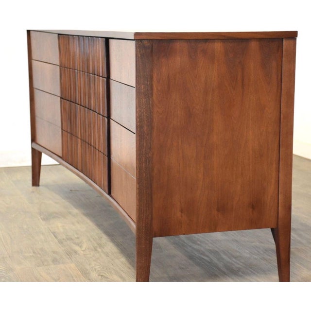 Mid-Century Modern 1960s Refinished Walnut Strata Dresser by Unagusta For Sale - Image 3 of 8