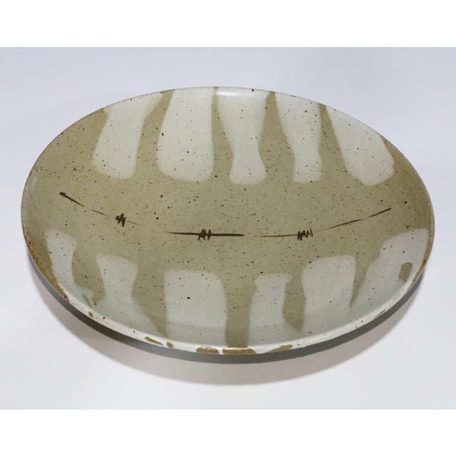 Mid-Century Modern Mid 20th Century Mid-Century Modern Warren MacKenzie Monumental Ceramic Platter For Sale - Image 3 of 8