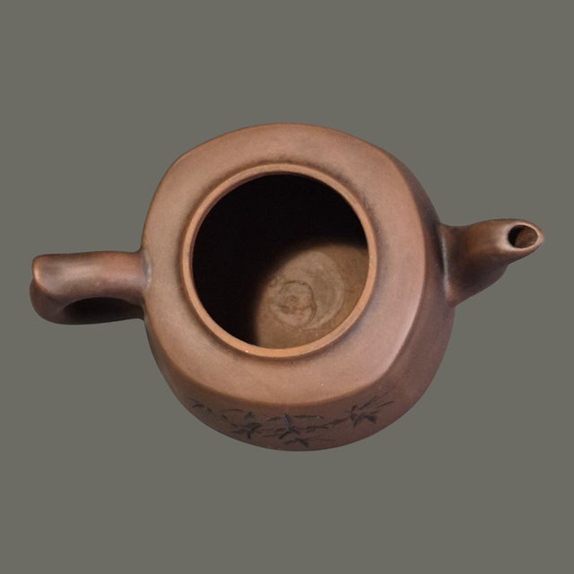 Vintage Chinese Yixing Zisha Clay Tea Pot For Sale - Image 6 of 8