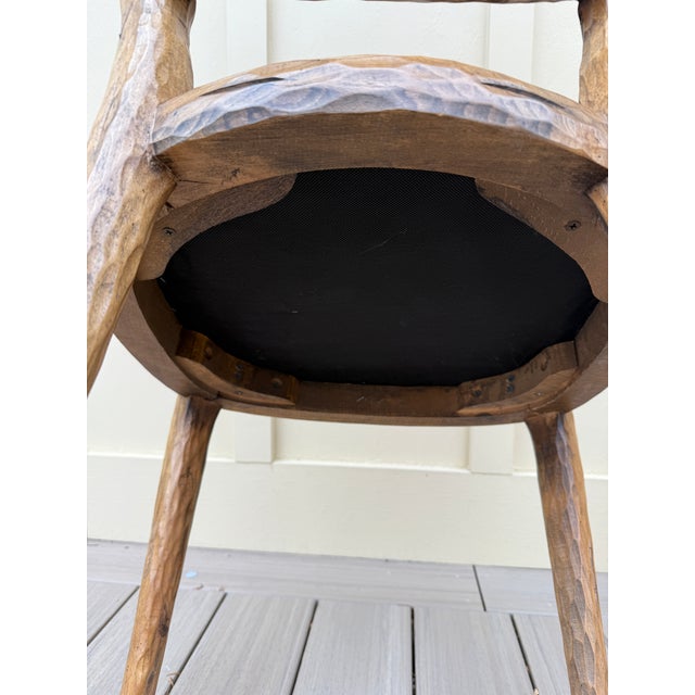 Set of 4 Vintage Faux Bois Dining Chairs With Cane Back For Sale - Image 17 of 18