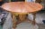 Chestnut 1876 Dining Table "Lady Liberty", Hand Carved Quarter Sawn Oak With 12 Leaves For Sale - Image 8 of 8