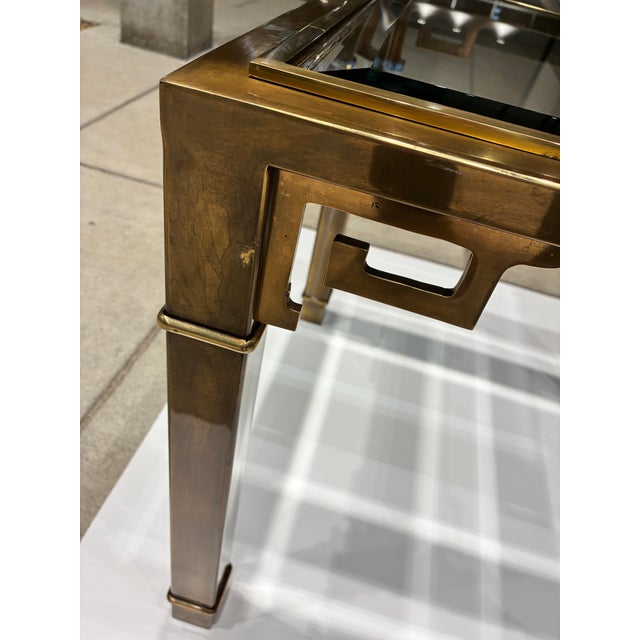 Metal Mastercraft Greek Key End Table For Sale - Image 7 of 12