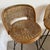 Wood Wicker Stools with Black Wrought Iron Legs, Set of 2 For Sale - Image 7 of 10
