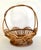 Fabulous and beautifully crafted large bent rattan basket! Can be used for gathering flowers, for home storage, or just a...