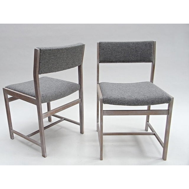 Set of Chairs in Whitened Oakwood & Kvadrat Fabric, in Very Good conditions. Designed 1970 to 1979