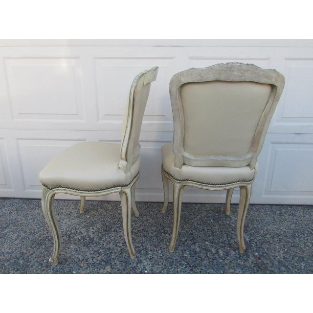 Set of Six Painted French Louis XV Style Dining Chairs For Sale - Image 14 of 18
