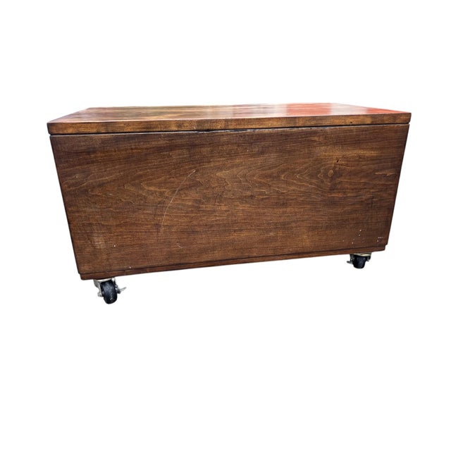Vintage Wooden Library Card Catalog Cabinet With 15 Drawers on Casters For Sale - Image 11 of 18