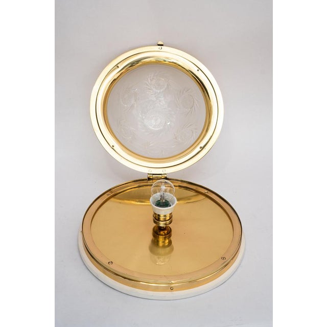 Art Deco Ceiling Lamp with Cut Glass Shade, Vienna, 1920s For Sale - Image 18 of 18
