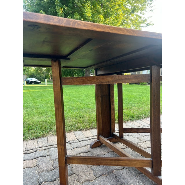 Arts & Crafts Early 20th Century Drop Leaf Art & Craft Table Folding For Sale - Image 3 of 6