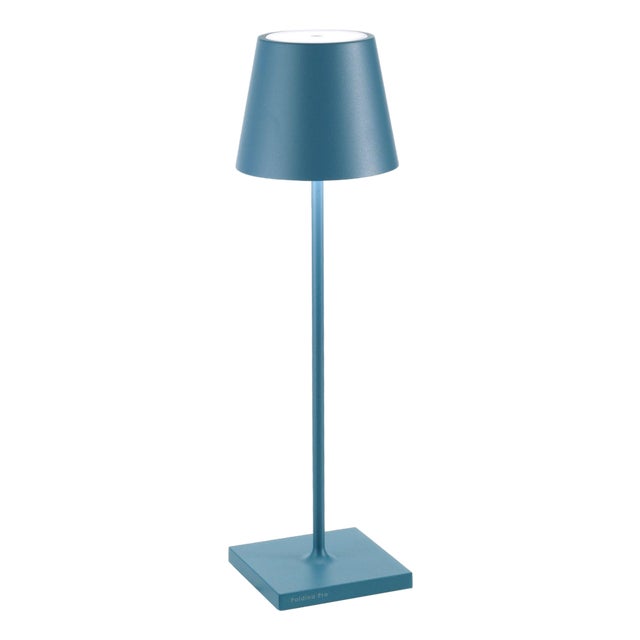 Zafferano Poldina Pro Rechargeable Lamp in Avio Blue For Sale