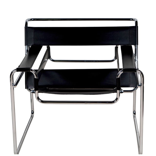 Late 20th Century Pair of Wassily Chairs After Marcel Breuer for Euro Style, Italy – Chrome & Black Leather Bauhaus Modern For Sale - Image 10 of 15