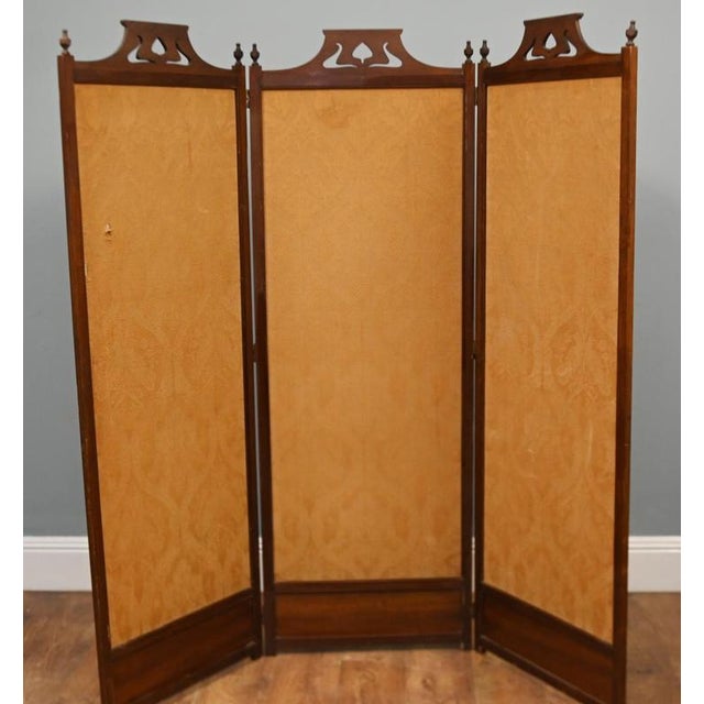 Victorian Three-Panel Room Divider For Sale - Image 4 of 5