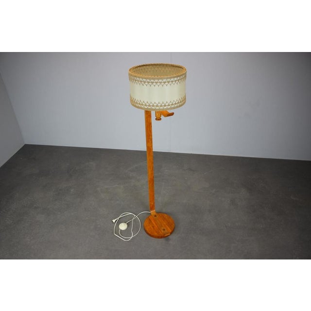 Mid-Century Scandinavian Wooden Floor Lamp, 1970s For Sale - Image 3 of 14