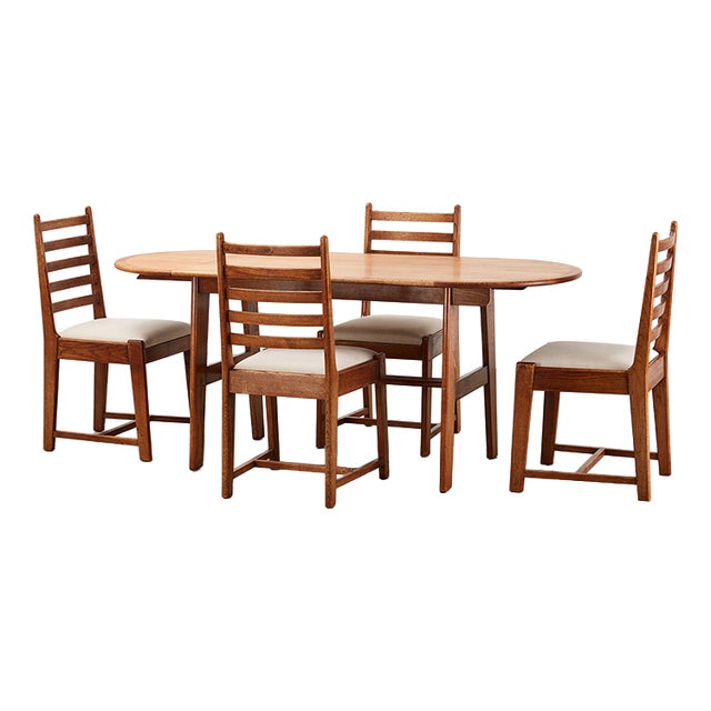 Dining Set by Bas van Pelt for My Home, Netherlands, 1940s, Set of 5 For Sale