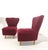 Red Cherry Velvet Armchairs with Wooden Legs, Italy, 1960s, Set of 2 For Sale - Image 8 of 13