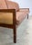 Brown Mid Century Danish Modern Rosewood, Cane & Leather Sofa Attributed to Bernt Petersen For Sale - Image 8 of 12