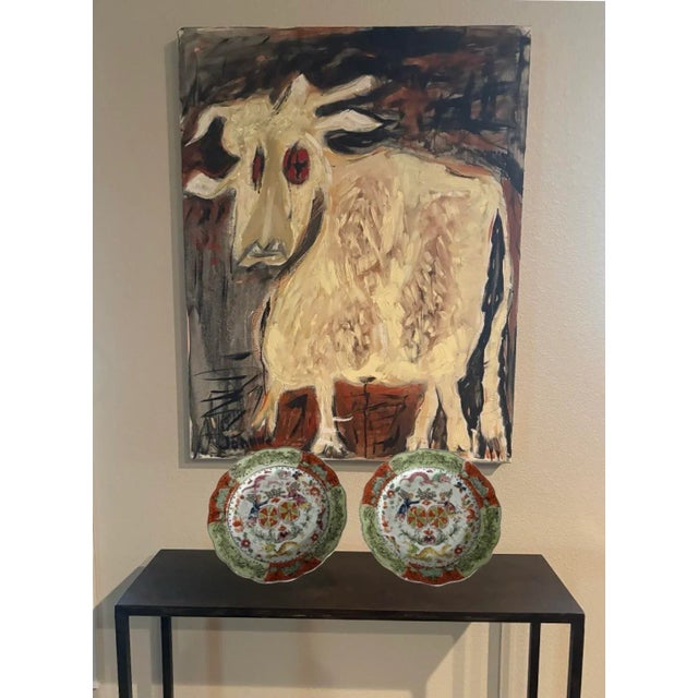 Important Pair of 18th Century English Worcester Hand-Painted Plates, 9” Diameter Each For Sale - Image 4 of 12