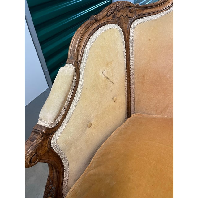 Textile Antique French Louis XV Chaise Lounge For Sale - Image 7 of 7