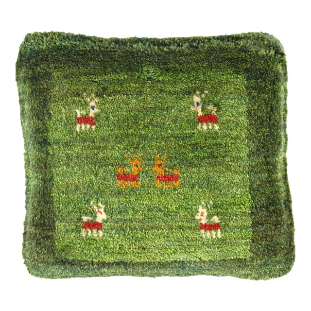 Pasargad DC Fine Hand Knotted Gabbeh Pillow For Sale