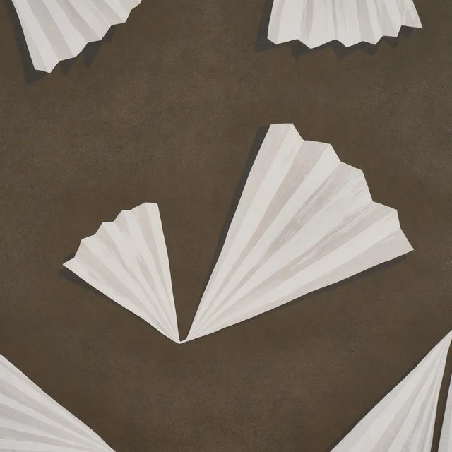 Contemporary Schumacher x Backdrop Antoinette Wallpaper In Espresso For Sale - Image 3 of 5
