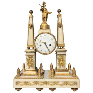 Mantel Clock Louis XVI Period by Charles Bertrand