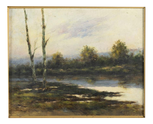 Júlio Ramos, River Landscape, Oil Painting