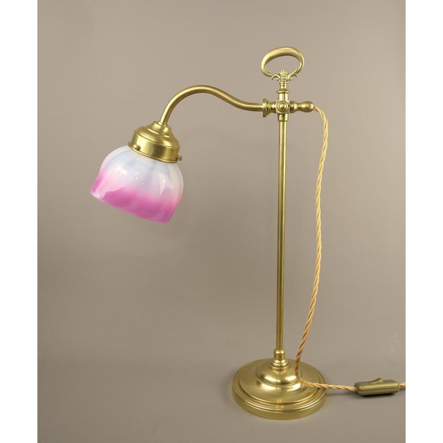 Table Lamp with Glass Shade, France, 1925 For Sale - Image 6 of 10