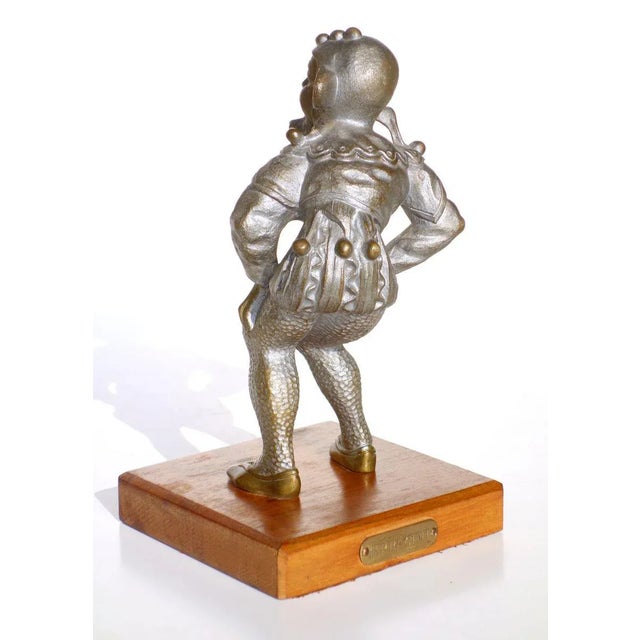 Bronze Italian Sculpture of Jester, 1970s, in Flawless conditions. Designed 1970 to 1979 This piece has an attribution...
