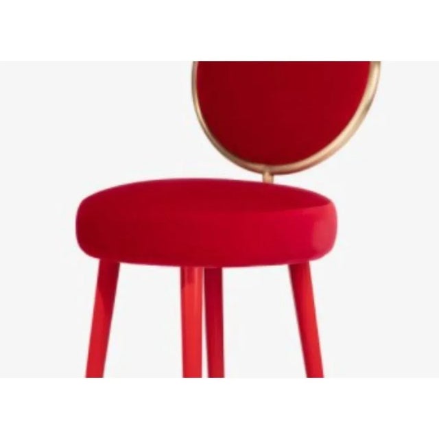 Graceful Counter Stool in Red by Royal Stranger For Sale - Image 4 of 8
