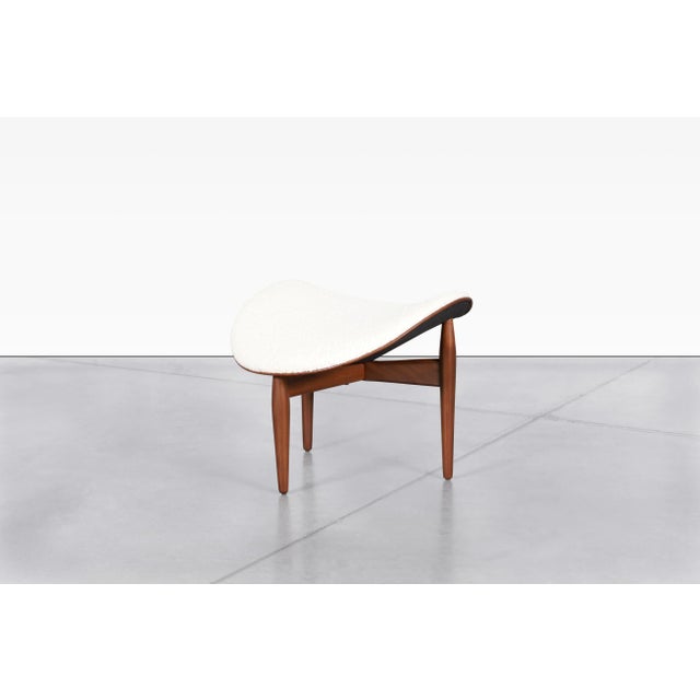 Danish Modern Reclining Lounge Chair and Ottoman by h.w. Klein for Bramin, 1960s For Sale - Image 10 of 12