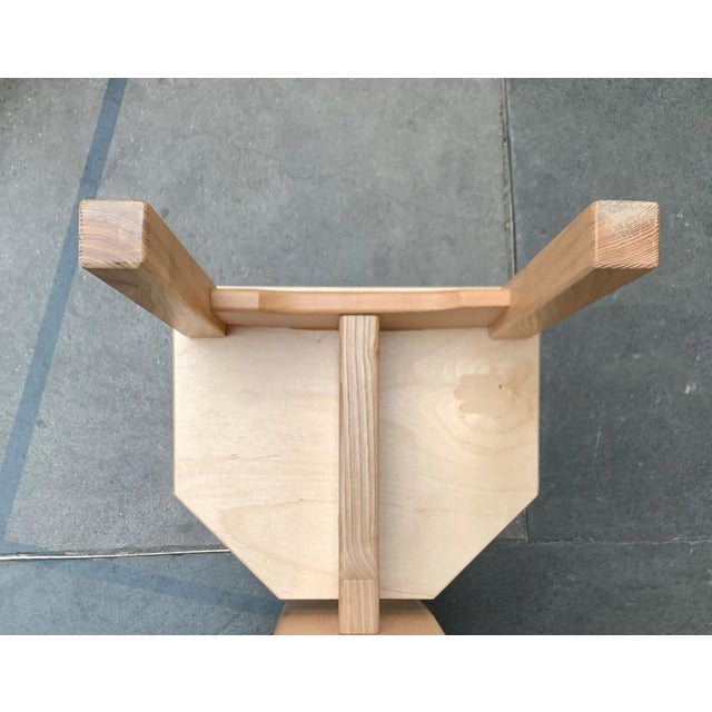Postmodern Brutalist Wooden Children Chair, 1990s For Sale - Image 10 of 18