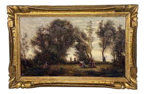 After Jean-Baptiste Camille Corot, Dance of the Nymphs, 19th Century, Oil Painting on Canvas, Framed