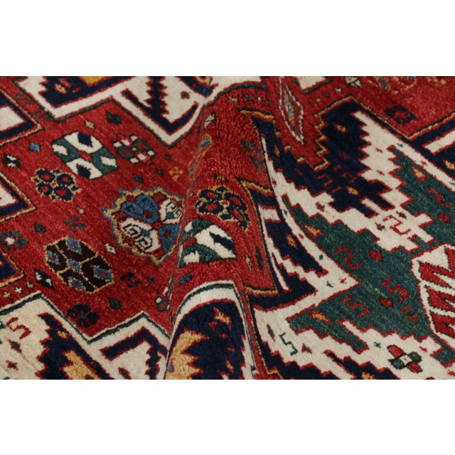 Textile Vintage Turkish Rug in Red With Medallions by Rug & Kilim For Sale - Image 7 of 8