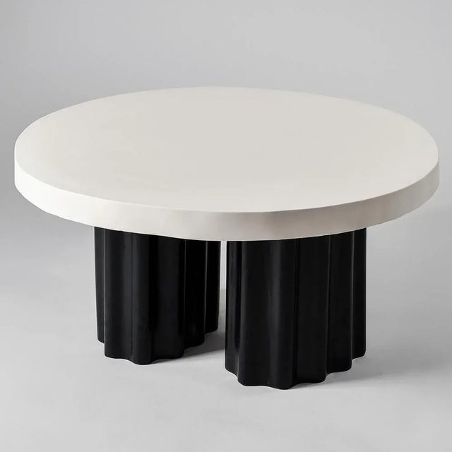 Beige Flowing Black and White 90 Coffee Table by Perler For Sale - Image 8 of 11