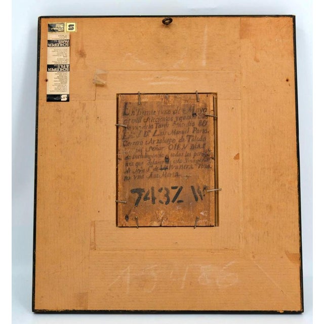 Our lady of valvanera, oil on copper. Spain, 17th century. Height: 20 cm - width: 14.4 cm. Certificate of govaert, 1986....