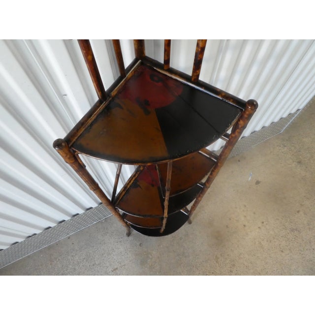 19th Century Victorian Bamboo Corner Etagere For Sale In Miami - Image 6 of 9