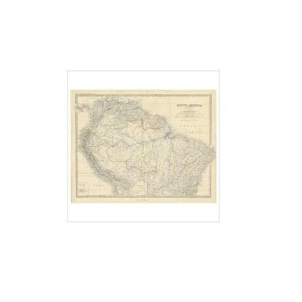 Antique Map of South America by A.K. Johnston, 1865 For Sale - Image 4 of 5
