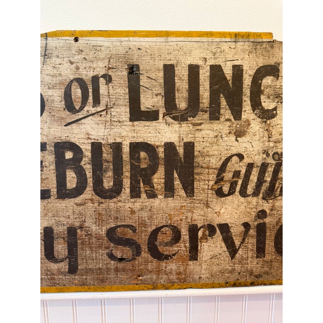Antique Braeburn Hotel Guilford Maine Painted Wooden Roadside Advertising Sign, C. 1920-1935 For Sale - Image 15 of 18