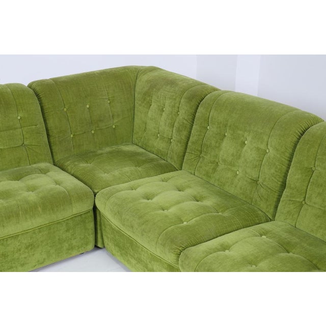 Mid-Century Modular Fabric Sofa, 1970s For Sale - Image 4 of 11