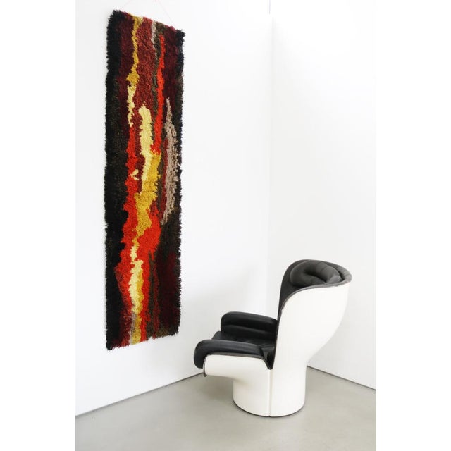 Textile Space Age Wall Tapestry High-Floor Artists Rug,1970s For Sale - Image 7 of 9