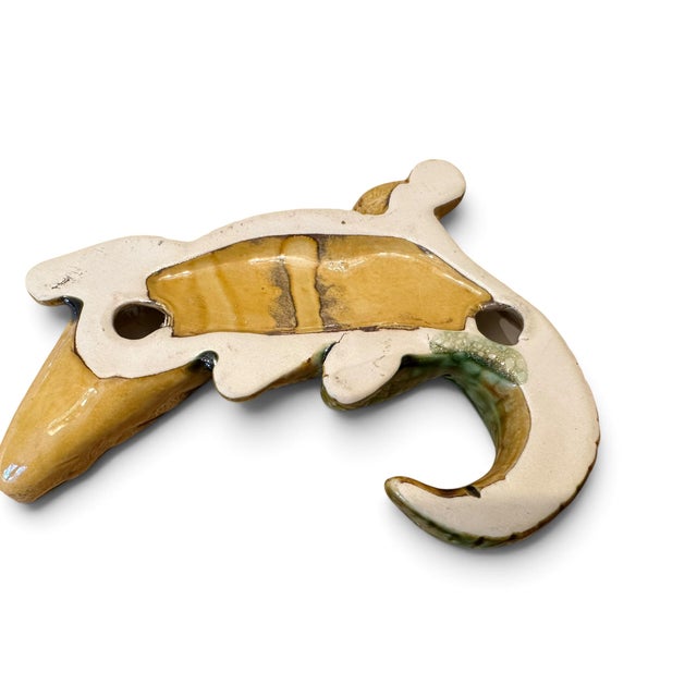 1960s 19th-Century Majolica-Style Ceramic Alligator Sculpture – Palissy Style For Sale - Image 5 of 7