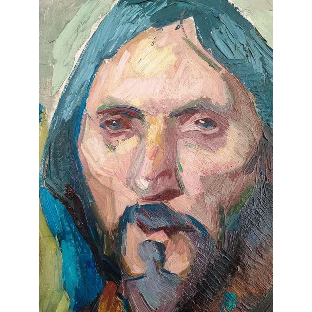 Mady Epstein, Portrait du poète russe Ivanov, Oil on Canvas, Framed For Sale - Image 5 of 9