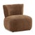 Sculptural soft lounge chair featuring a gently curved back and low, grounded profile. Upholstered in a richly textured...