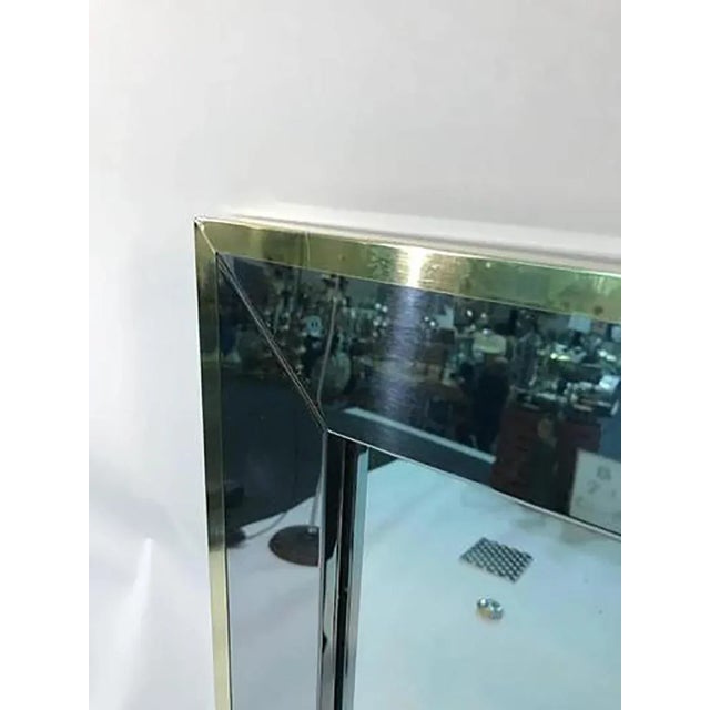 Brass and Chrome Wall Mirror by Design Institute of America For Sale In Philadelphia - Image 6 of 9