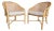 McGuire Organic Modern Bamboo Rattan Lounge Chairs - A Pair For Sale