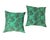 Vintage Malachite Green Down Filled Pillows - A Pair For Sale - Image 4 of 5